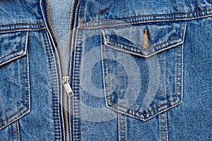 Jeans with a zipper