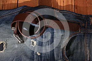 Jeanswear rustic style blue clothes