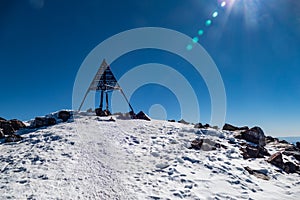 Jebel Toubkal winter ascent in high atlas mountains in morocco