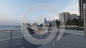 Jeddah corniche beach and the building Saudi Arabia sept 16 2023 - Red Sea corniche View