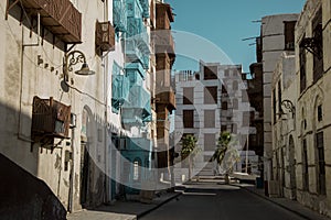 Jeddah Old heritage City AlBalad Buildings and Streets, Saudi Arabia photo