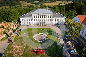 Jedlinka Palace - aerial photo, Poland