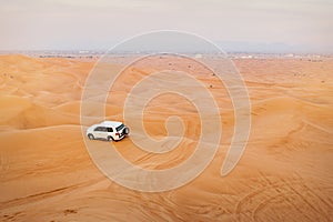 Jeep car in desert safaris, United Arab Emirates