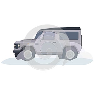 Jeep. Car for off-road driving. Car, vector illustration