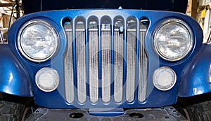 Jeep CJ5 Front Grill and Headlights