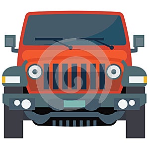 Jeep Color  Vector icon which is fully editable, you can modify it easily