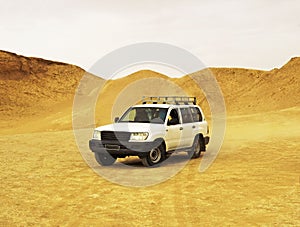 Jeep in desert