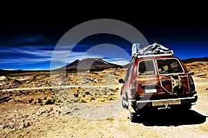 Jeep in the desert