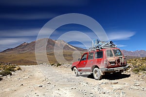 Jeep in the desert