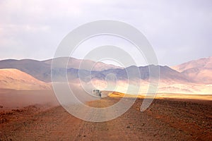 Jeep driving in Tibet