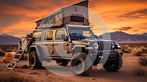 Jeep gladiator for camping