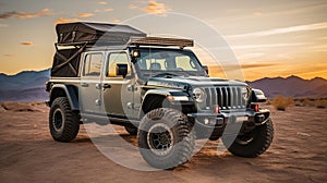 Jeep gladiator for camping