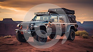 Jeep gladiator for camping