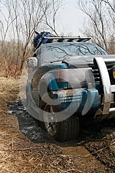 Jeep got stuck in the mud