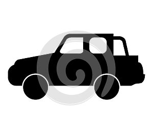 Jeep icon illustrated in vector on white background