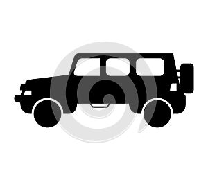 Jeep icon illustrated in vector on white background