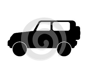 Jeep icon illustrated in vector on white background