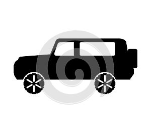 Jeep icon illustrated in vector on white background