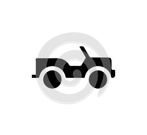 Jeep icon isolated on white background