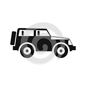 Jeep icon in simple style
