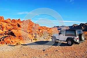 Jeep in the mountains