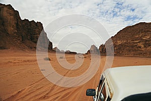 Jeep safari in Wadi Rum desert