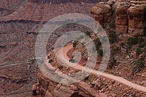 Jeep on Shafer Canyon Road