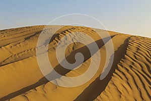 Jeep tracks in the Dubai dunes