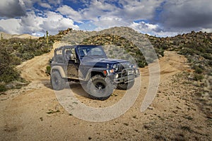 Jeep on a trail in Arizona