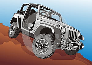 Jeep Vector Illustration photo