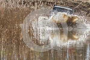 Jeep in water