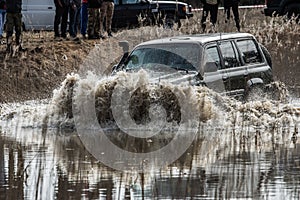 Jeep in water