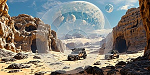 jeep wrangler on an alien planet