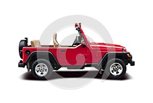 Jeep wrangler cabrio isolated