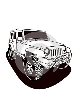 Jeep rubicon Vector