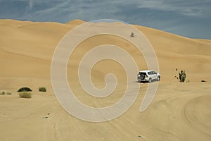 Jeeps traditional Safari Dune Bashing tourists Oman Ubar Desert Rub al Khali 9