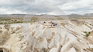 Jeeps traveling in the desert