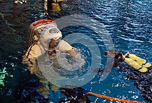 Jeff Williams in the Water for Spacewalk Training