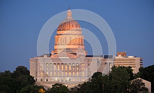 Jefferson City Missouri Capital Building Downtown City Skyline