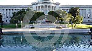 Jefferson City Missouri Capital Building Pond Fountain Pan Up