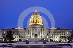 Jefferson City, Missouri - entrance to State Capitol Building