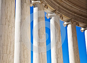 Jefferson Memorial Columns in Washington DC