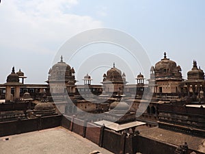 The Jehangir Mahal, Orchha Fort, Religia Hinduism, ancient architecture, Orchha, Madhya Pradesh, India photo