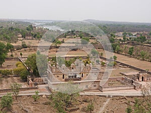 Jehangir, nature around Fort Orchha, Hindu religion, ancient architecture, Orchha, Madhya Pradesh, India