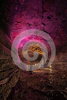 Lava column in Manjanggul cave in Jeju island, Korea. Manjanggul is one of the finest lava tunnels in the world.