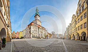 Jelenia Gora, Poland. View of Market and Town Hall