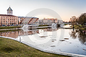 Jelgava cityscape in Latvia photo