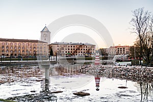 Jelgava and Lielupe river in Latvia photo