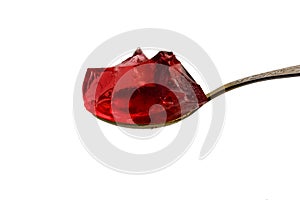 Jell delicacy on spoon