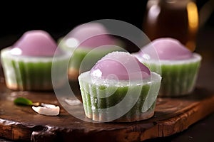 Jell-o shots in form of cupcakes. Herbal jelly